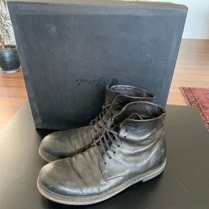 Black Leather Ankle Boots Laces